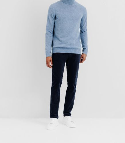Pull col roulé 100% cachemire indigo - IZAC - Modalova