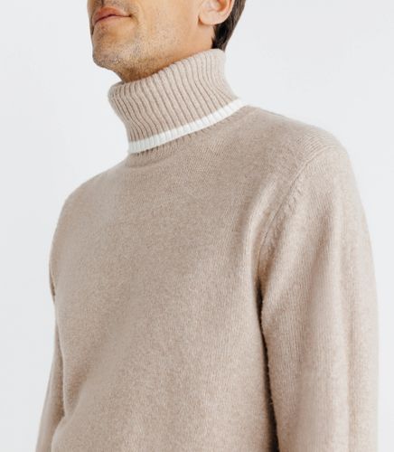 IZAC - Pull col roulé beige - IZAC - Modalova