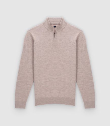 IZAC - Pull col montant taupe - IZAC - Modalova