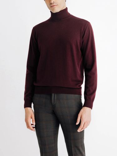 IZAC - Pull col roulé bordeaux - IZAC - Modalova