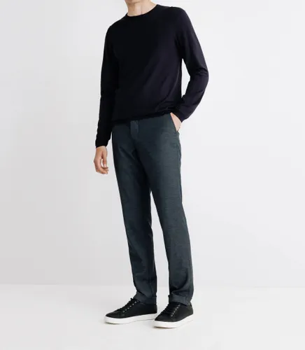 Pull col rond en maille marine - IZAC - Modalova