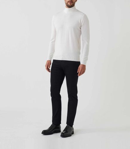 Pull col roulé écru ''Serafino'' - IZAC - Modalova