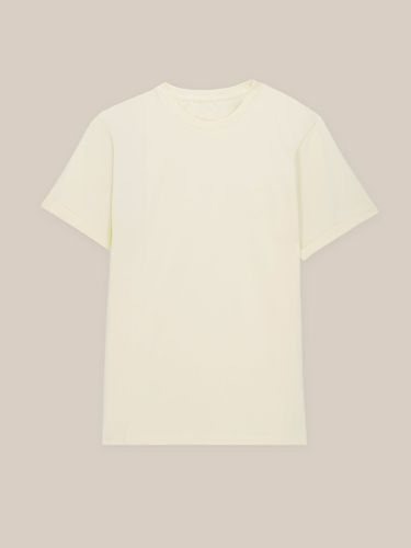 IZAC - T-shirt col rond jaune pale - IZAC - Modalova