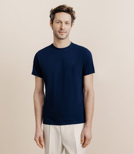 IZAC - T-shirt col rond marine - IZAC - Modalova