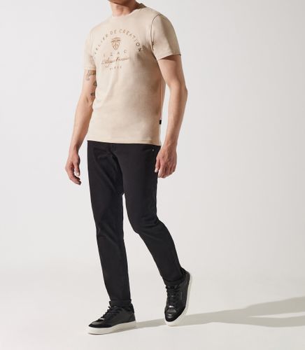 T-shirt col rond brodé GUY - IZAC - Modalova