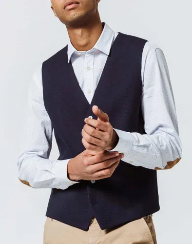 Gilet de costume Navy Maille - Izac - Modalova
