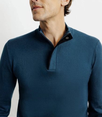 Pull col montant demi zippé canard - IZAC - Modalova