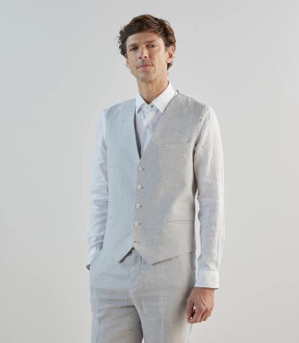 Gilet de costume 100% lin - IZAC - Modalova