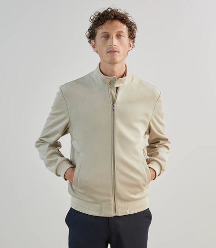 Blouson col montant en suède - IZAC - Modalova