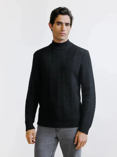 IZAC - Pull col cheminée noir - IZAC - Modalova