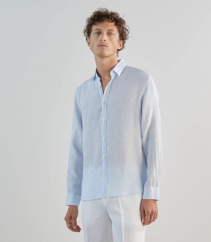 IZAC - Chemise 100% lin ciel - IZAC - Modalova