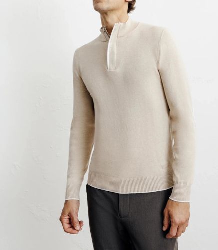 Pull col montant demi zippé - IZAC - Modalova