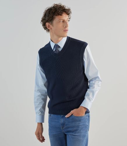 Pull sans manches en maille côtelée - IZAC - Modalova