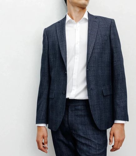 Veste ville Prince de Galles denim - IZAC - Modalova