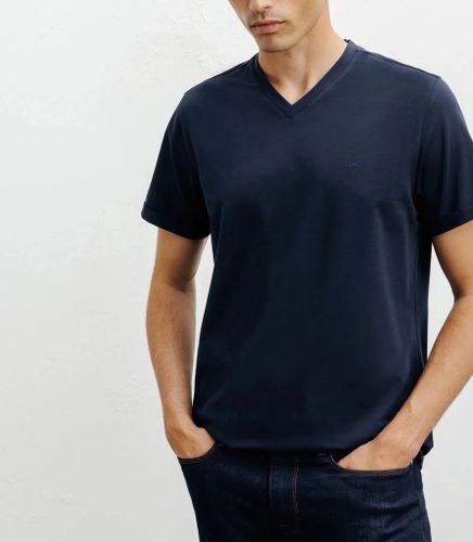 IZAC - T-shirt col V marine - IZAC - Modalova