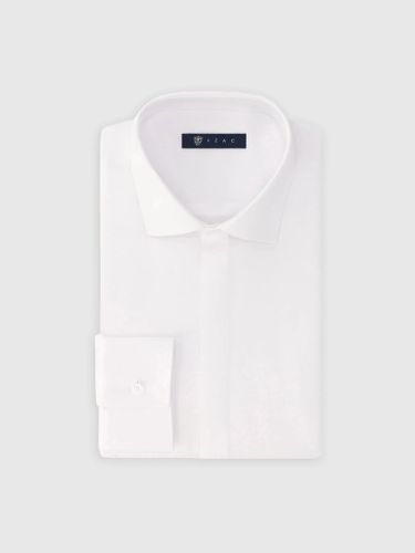 IZAC - Chemise col italien blanche - IZAC - Modalova
