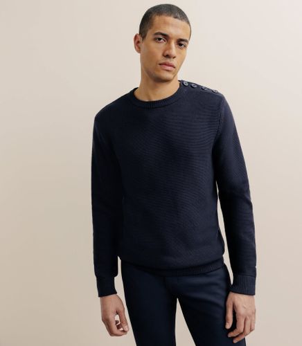 IZAC - Pull col rond marine - IZAC - Modalova