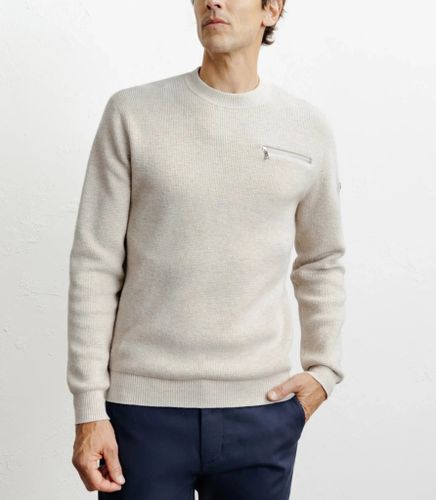 IZAC - Pull col rond beige - IZAC - Modalova