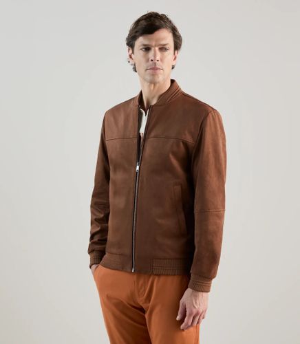 Blouson col teddy en suède - IZAC - Modalova