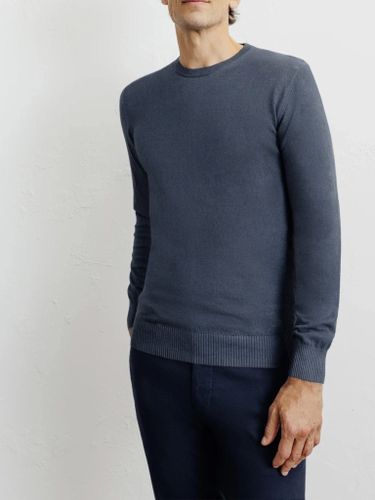 IZAC - Pull col rond indigo - IZAC - Modalova