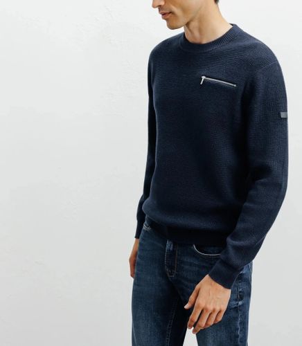IZAC - Pull col rond marine - IZAC - Modalova