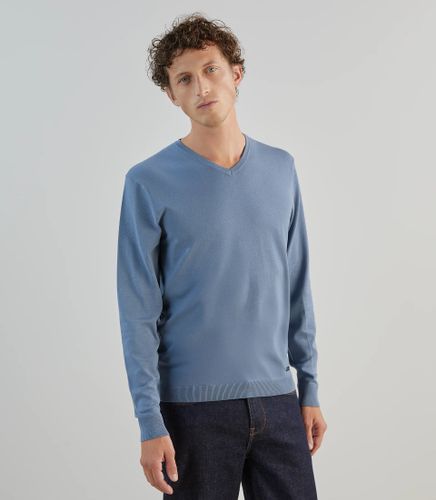 IZAC - Pull col v bleu gris - IZAC - Modalova
