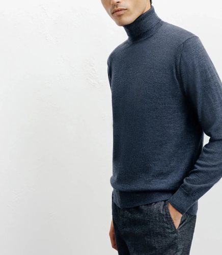 IZAC - Pull col roulé indigo - IZAC - Modalova