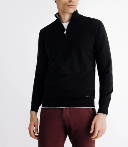 Pull coton/cachemire col zippé - IZAC - Modalova