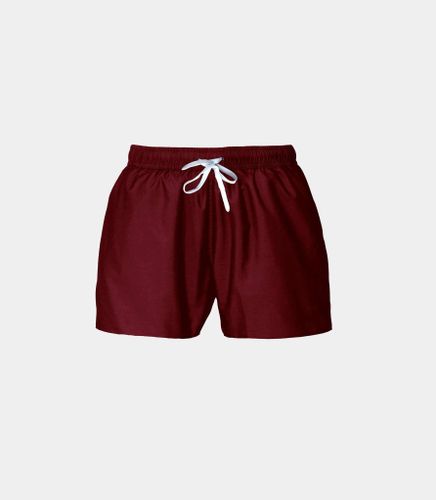 Maillot de bain uni bordeaux ''Wallas'' - IZAC - Modalova