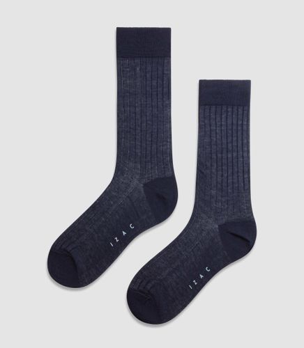 Chaussettes fil d'Ecosse marine RICOTE - IZAC - Modalova