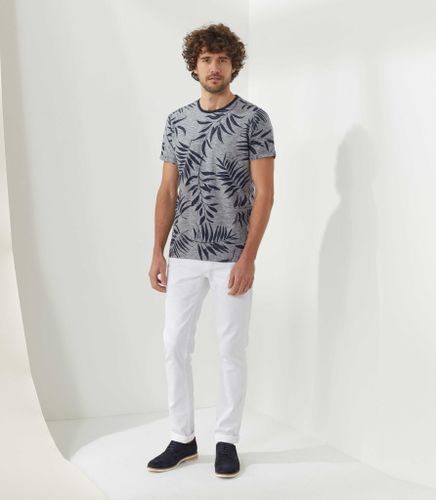 T-shirt col rond imprimé marine ''Xingarout'' - IZAC - Modalova