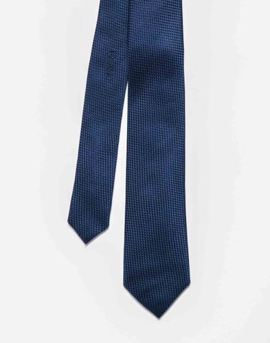 IZAC - Cravate slim soie marine - Izac - Modalova