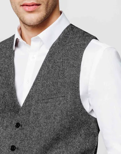 IZAC - Gilet tweed anthracite - Izac - Modalova