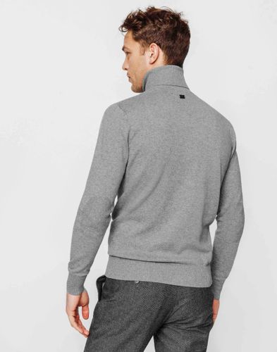 IZAC - Pull col roulé gris chiné - Izac - Modalova