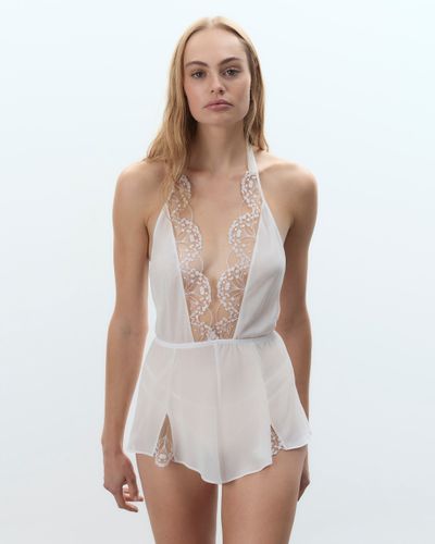 Marisa Chiffon Sheer Teddy White - Bluebella - US - Modalova