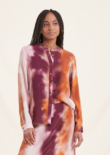 Chemise ample col mao à imprimé tie & dye - La Fée Maraboutée - Modalova
