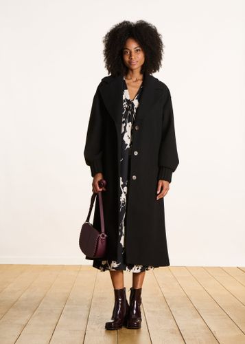 Manteau long noir oversize - La Fée Maraboutée - Modalova