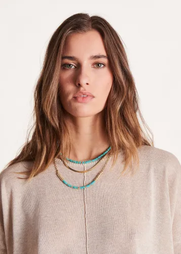 Collier multirang doré pierres - La Fée Maraboutée - Modalova
