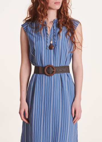 Ceinture textile marron élastiquée - La Fée Maraboutée - Modalova