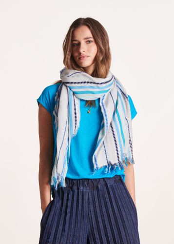 Foulard à rayures bleues - La Fée Maraboutée - Modalova