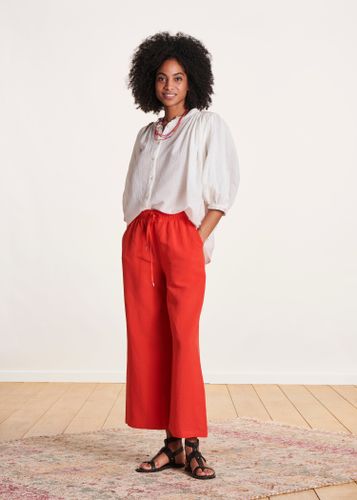 Pantalon orange droit 7/8ème à taille élastique - La Fée Maraboutée - Modalova