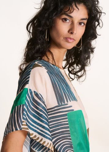 Top ample en voile de coton biologique imprimé - La Fée Maraboutée - Modalova