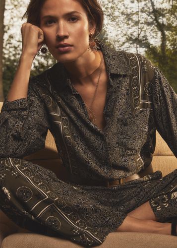 Chemise ample à imprimé foulard - La Fée Maraboutée - Modalova