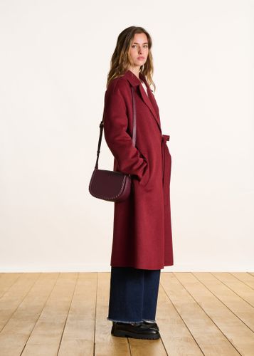 Manteau long oversize rouge en laine - La Fée Maraboutée - Modalova