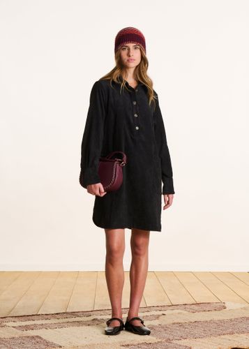 Robe chemise courte en velours côtelé - La Fée Maraboutée - Modalova
