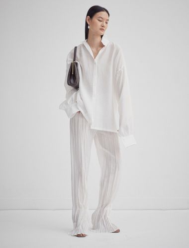 Cida Trousers in White - Ninety Percent - Modalova