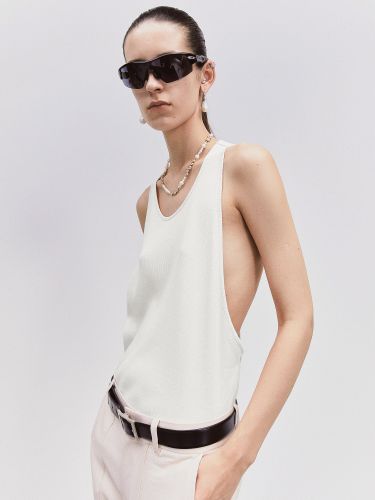 Gato Vest in White - Ninety Percent - Modalova