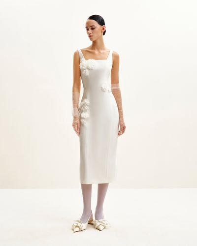 Robe Fourreau Garden Grace - Blanche - JW PEI - Modalova