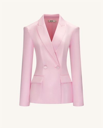 Costume blazer double boutonnage en satin Lily - Rose - JW PEI - Modalova