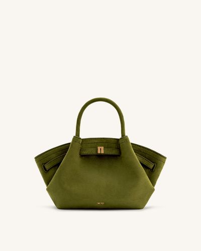 Sac fourre-tout mini Hana en faux suède - Olive Foncé - JW PEI - Modalova